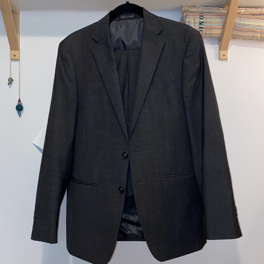 Calvin Klein Men’s charcoal grey suit